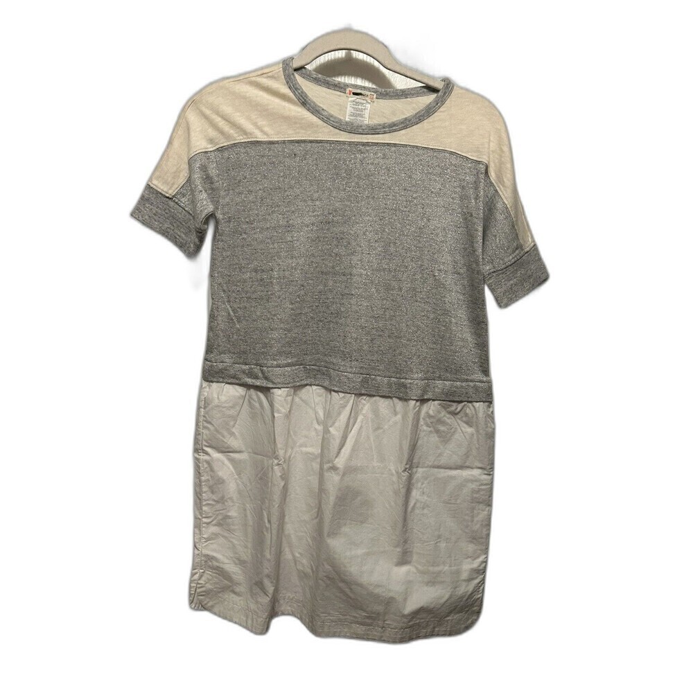 Crewcuts‎ Girls Dress Size 12 Ivory Gray Metallic Drop Waist Short Sleeve New